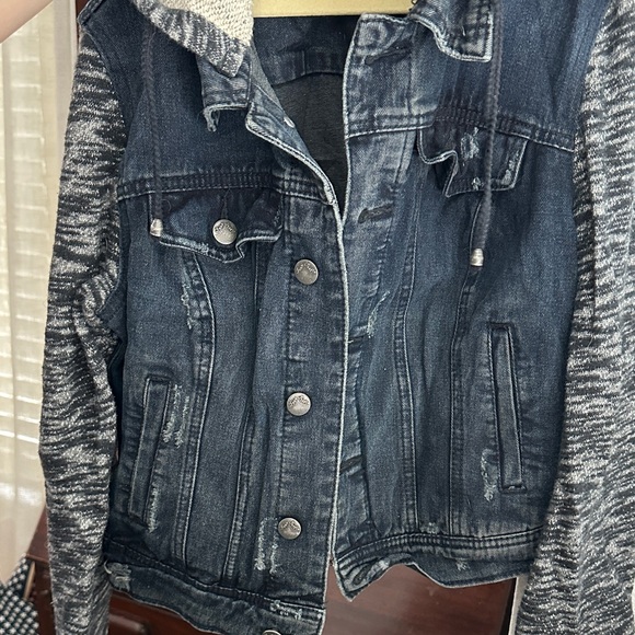 Free People Black Denim Jacket - Picture 5 of 5